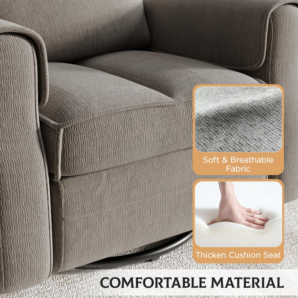Faux Shearling Recliner Chair Grey H938