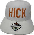 White Snapback Cap with Orange Embroidery E50210