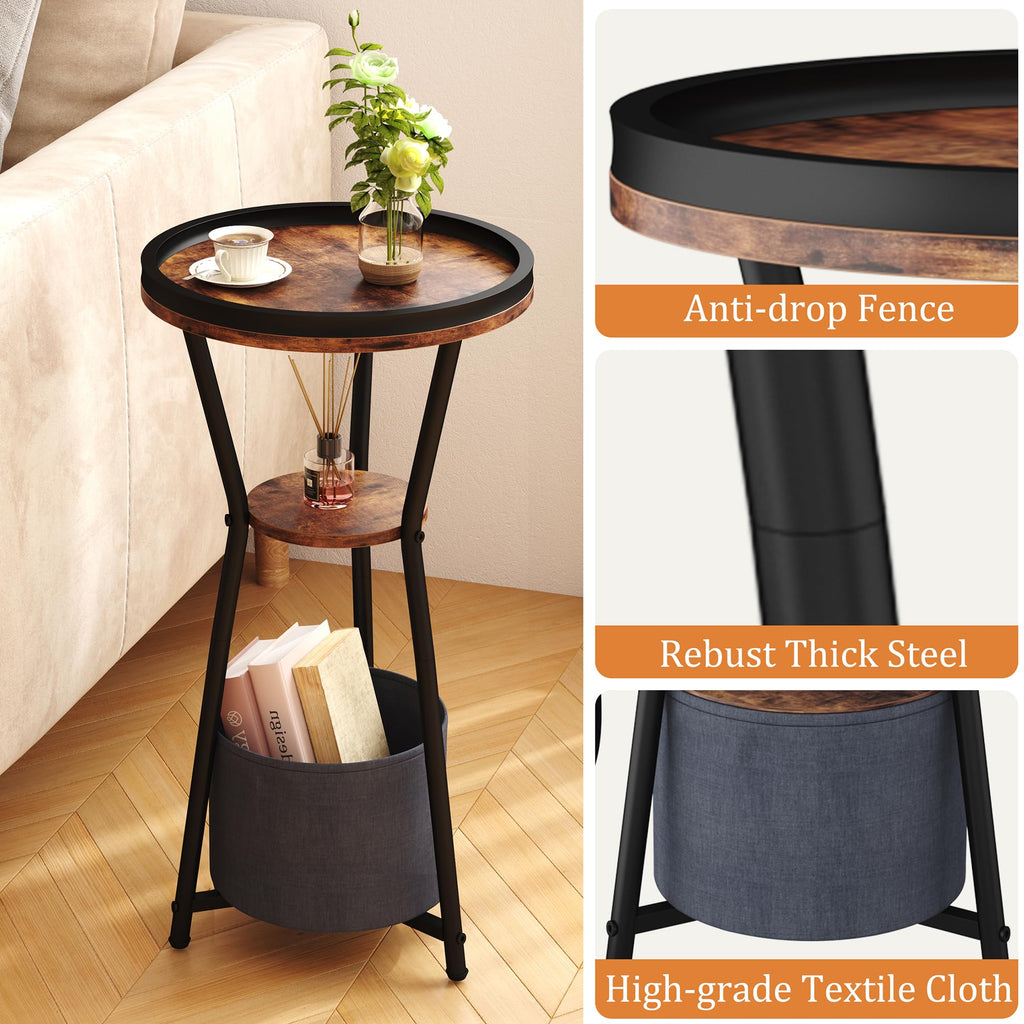 Round 3-Tier Side Table D4026