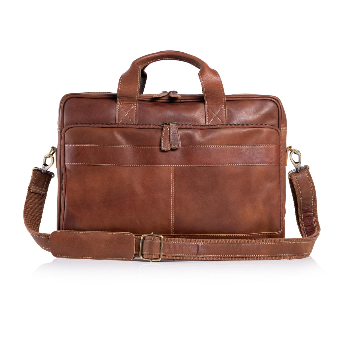16 Inch Leather Laptop Messenger Bag W88232
