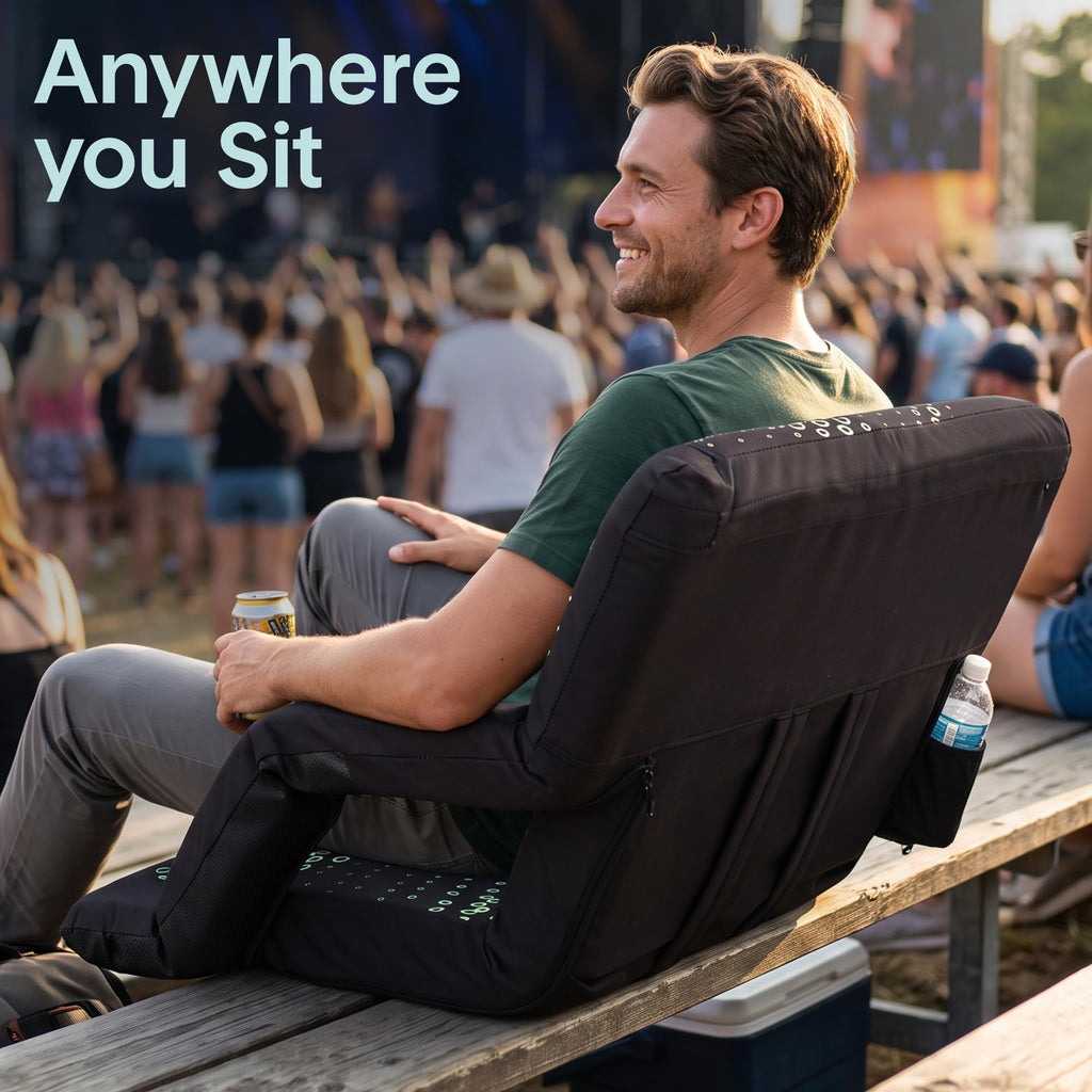 Blue Padded Stadium Seat with Back Support E11880