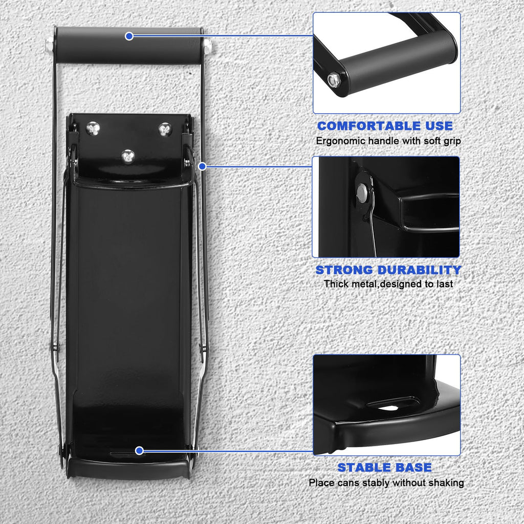 Heavy Duty Wall Mounted Stainless Steel Can Crusher with Built-in Bottle Opener K4024