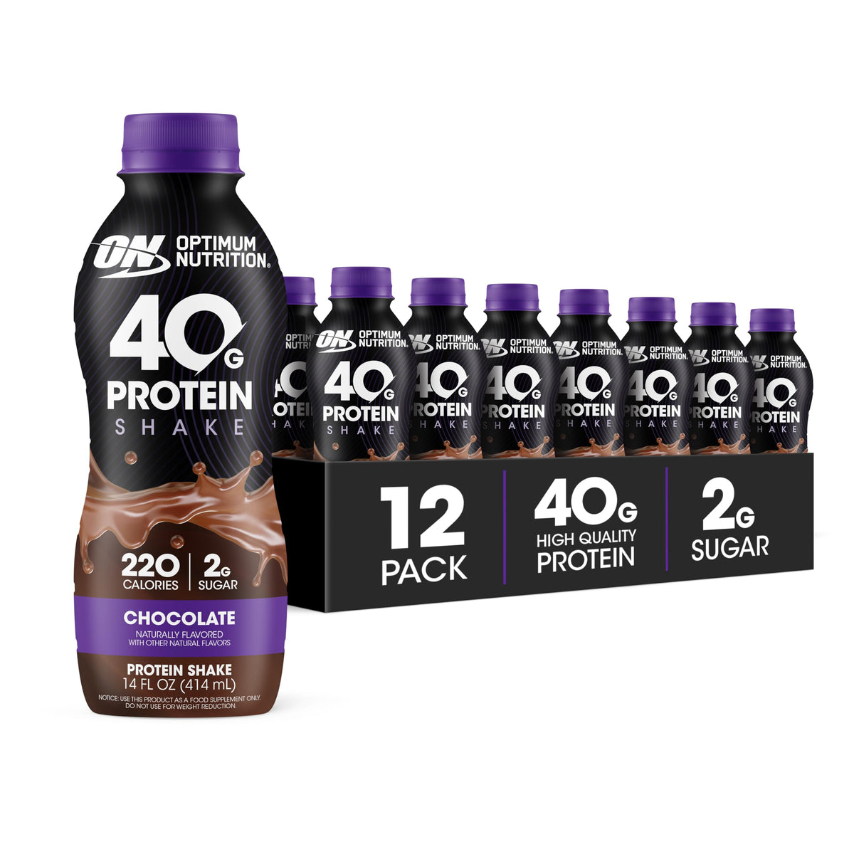 40g Protein Shake, Chocolate, 14 Fl Oz, 12 Ct N6354