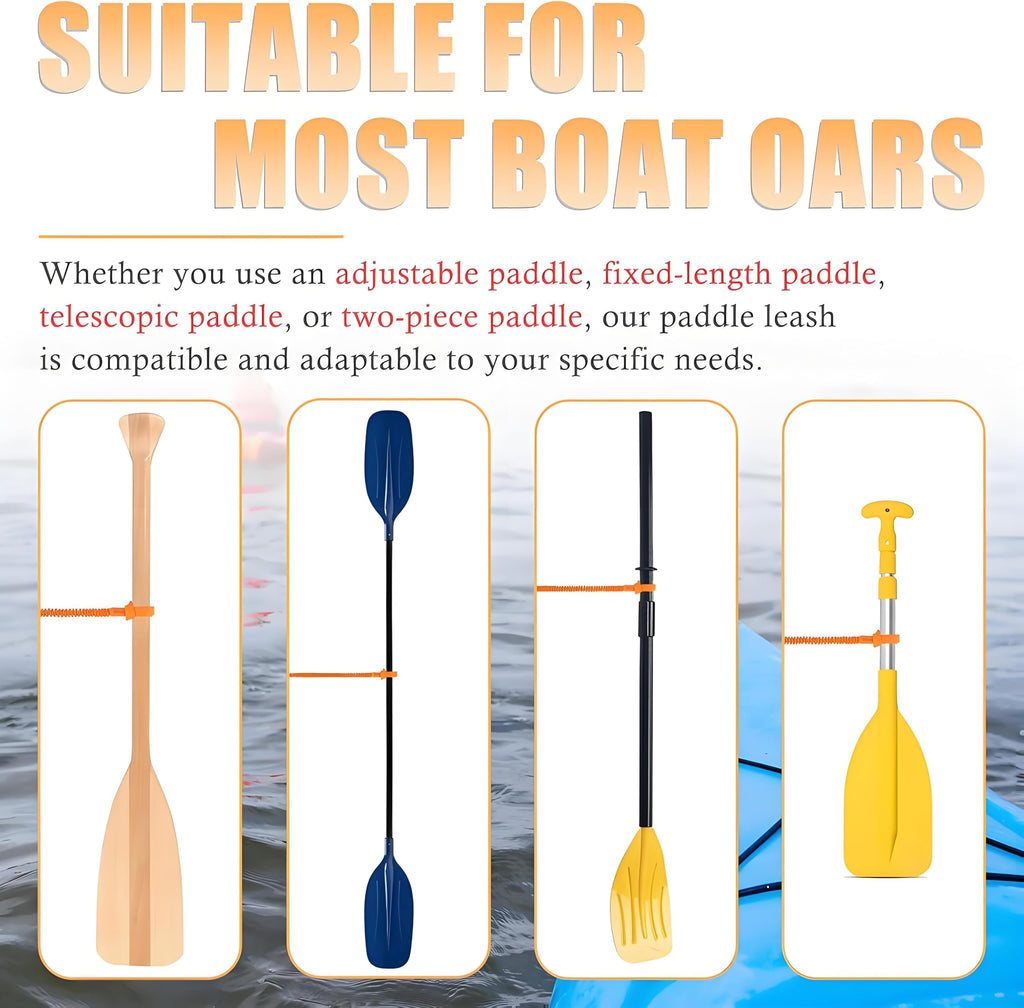 Kayak Paddle Leash 3-7 ft Stretchable Strap Q6187