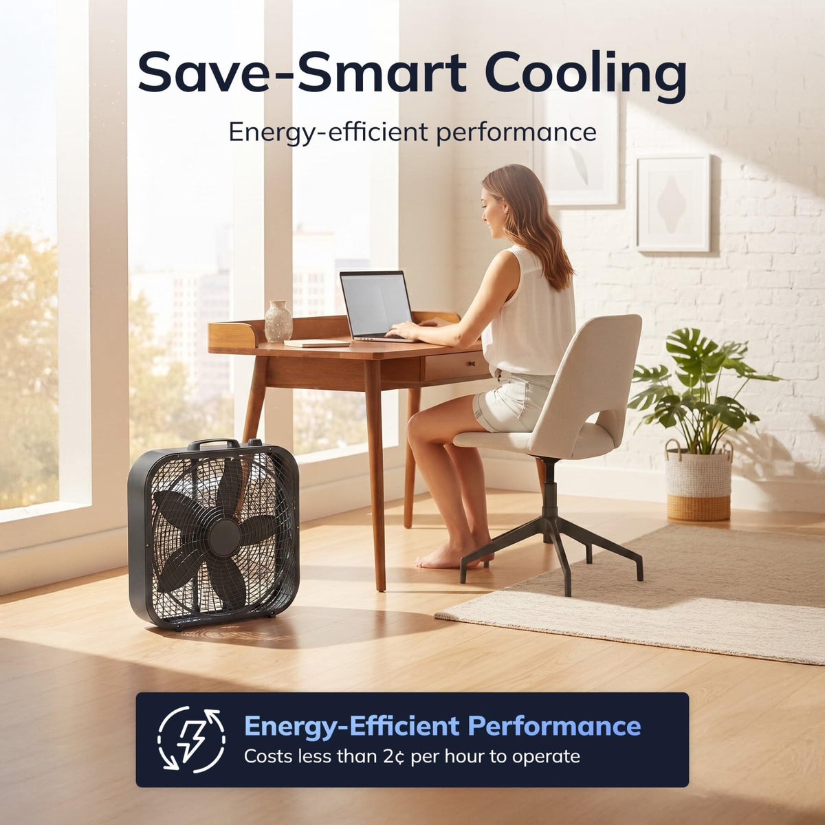 20" Classic Box Fan, 3 Speeds, Black K379