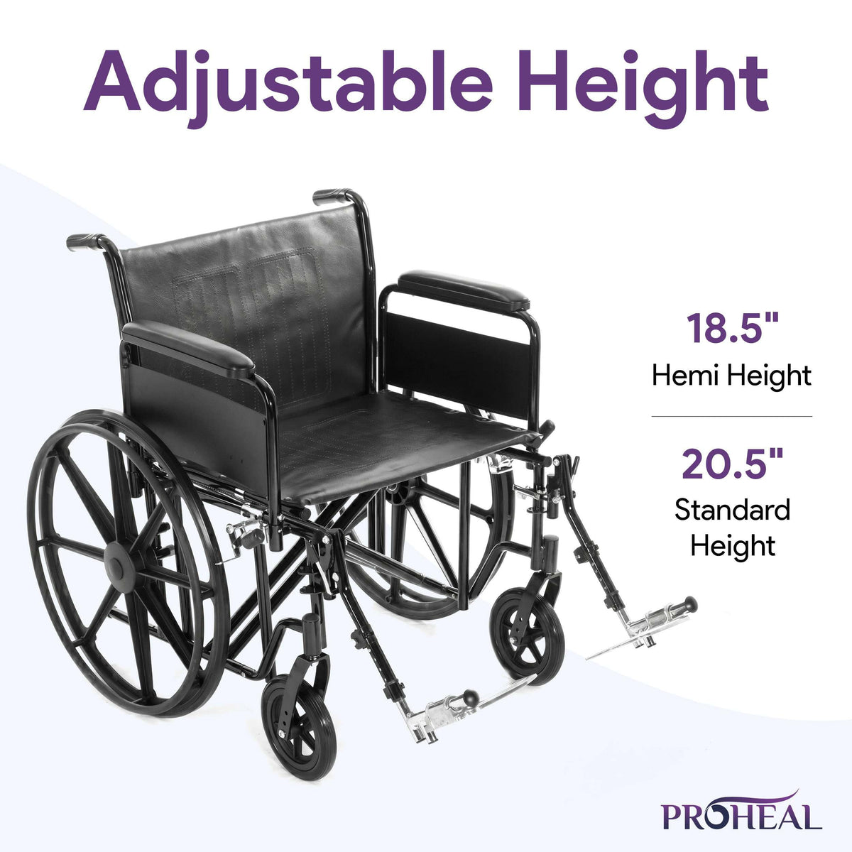 Heavy Duty Bariatric Wheelchair 500lb 24” Seat Width Z9710