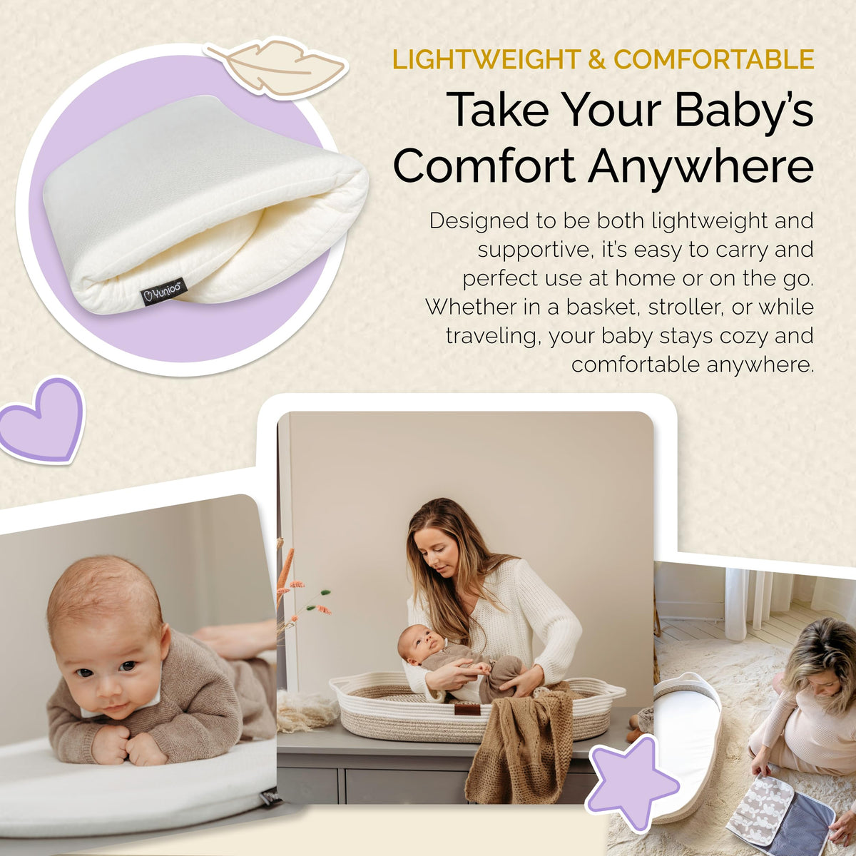 Foldable Baby Changing Pad 29” x 15” Waterproof Ultra Soft H606414