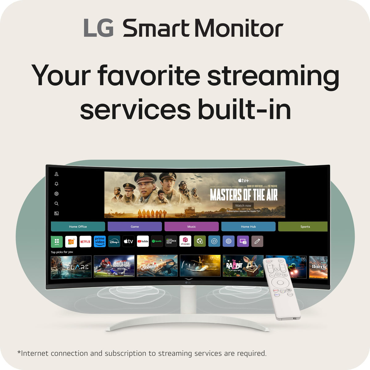 34-inch QHD Curved UltraWide Smart Monitor with Built-in Speaker U53875