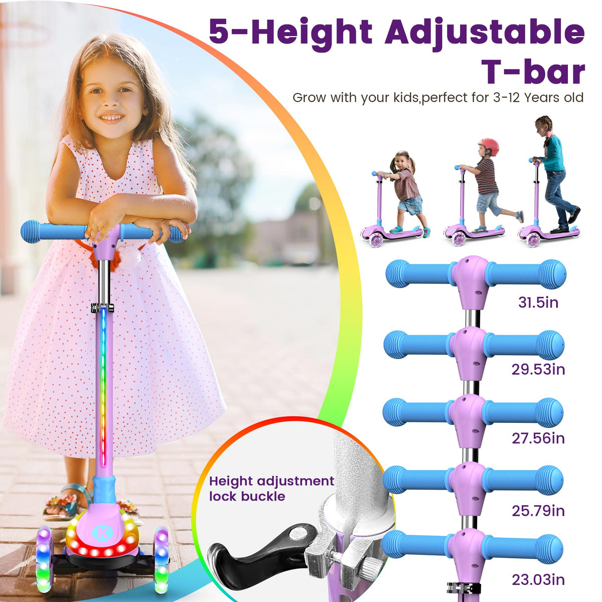 3 Wheel Foldable Kids Scooter R5725