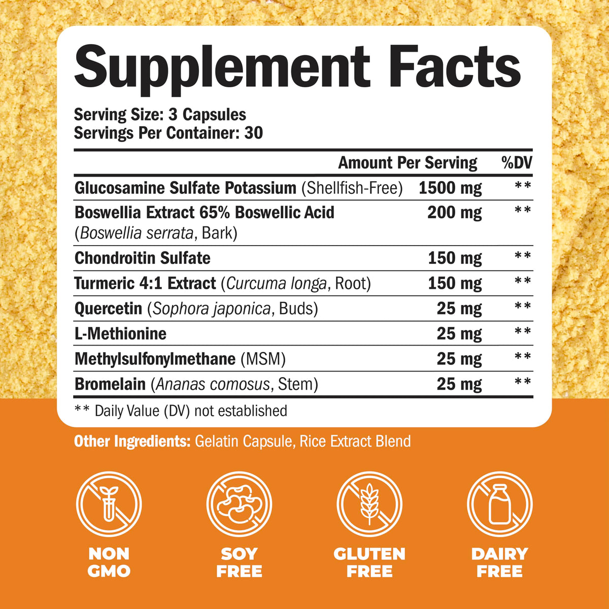 Glucosamine Chondroitin MSM Joint Support Supplement T58308