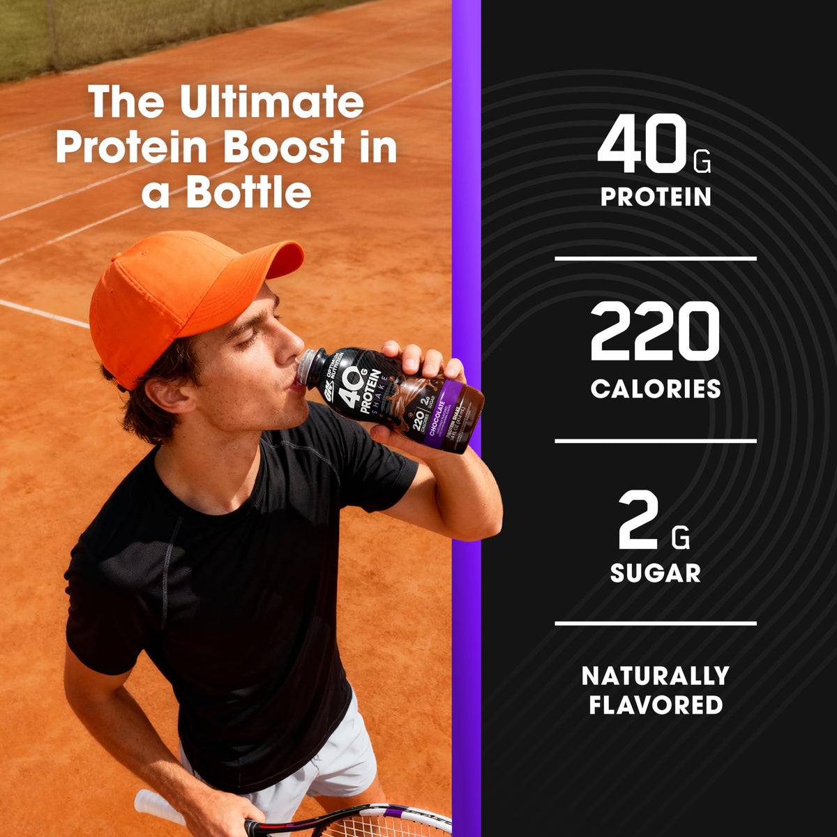 40g Protein Shake, Chocolate, 14 Fl Oz, 12 Ct N6354