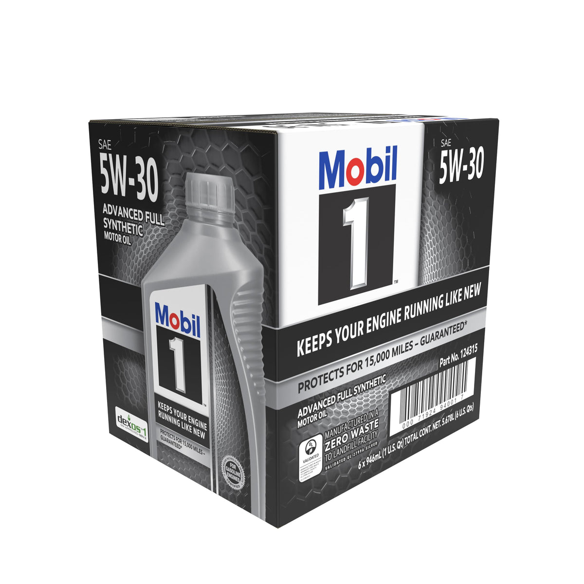 Full Synthetic Motor Oil 5W-30, 6-pack of 1 quarts B3589