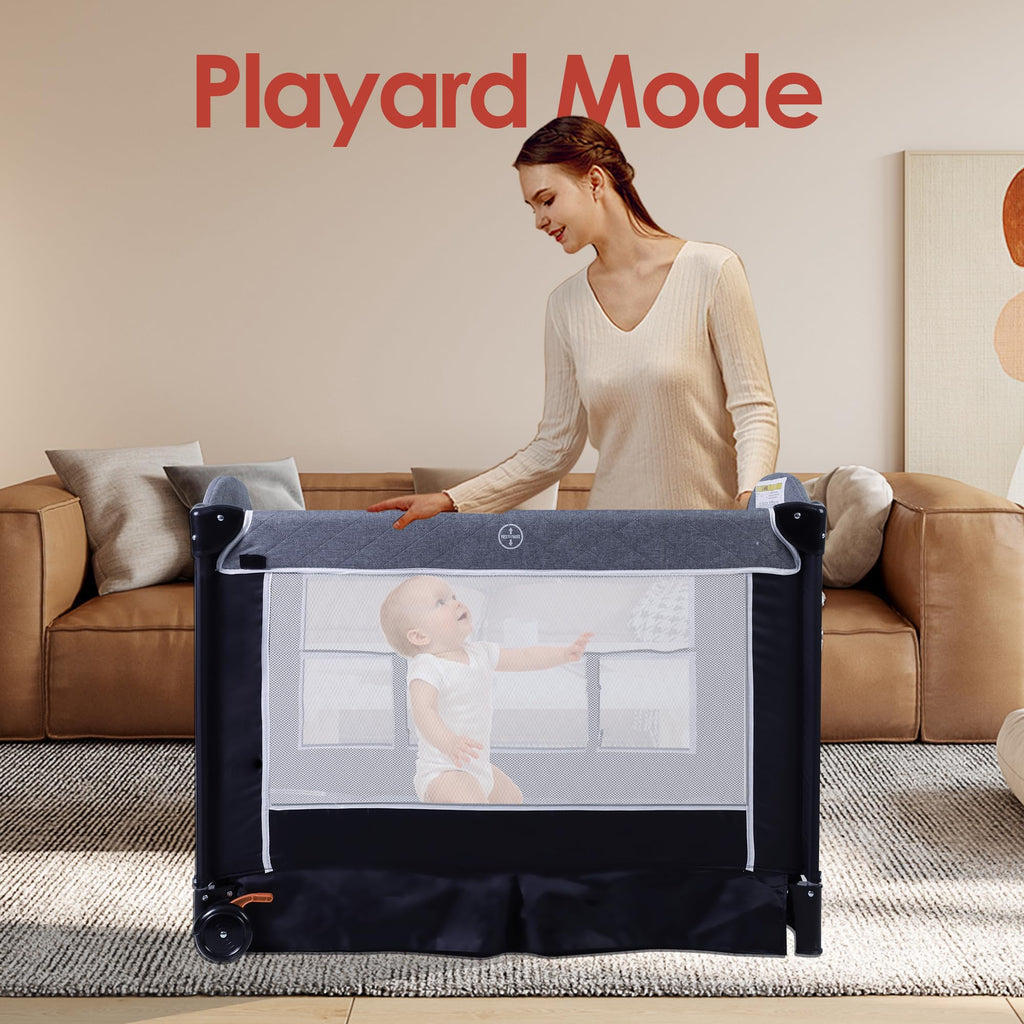 4 in 1 Portable Playard Baby Bassinet X12758