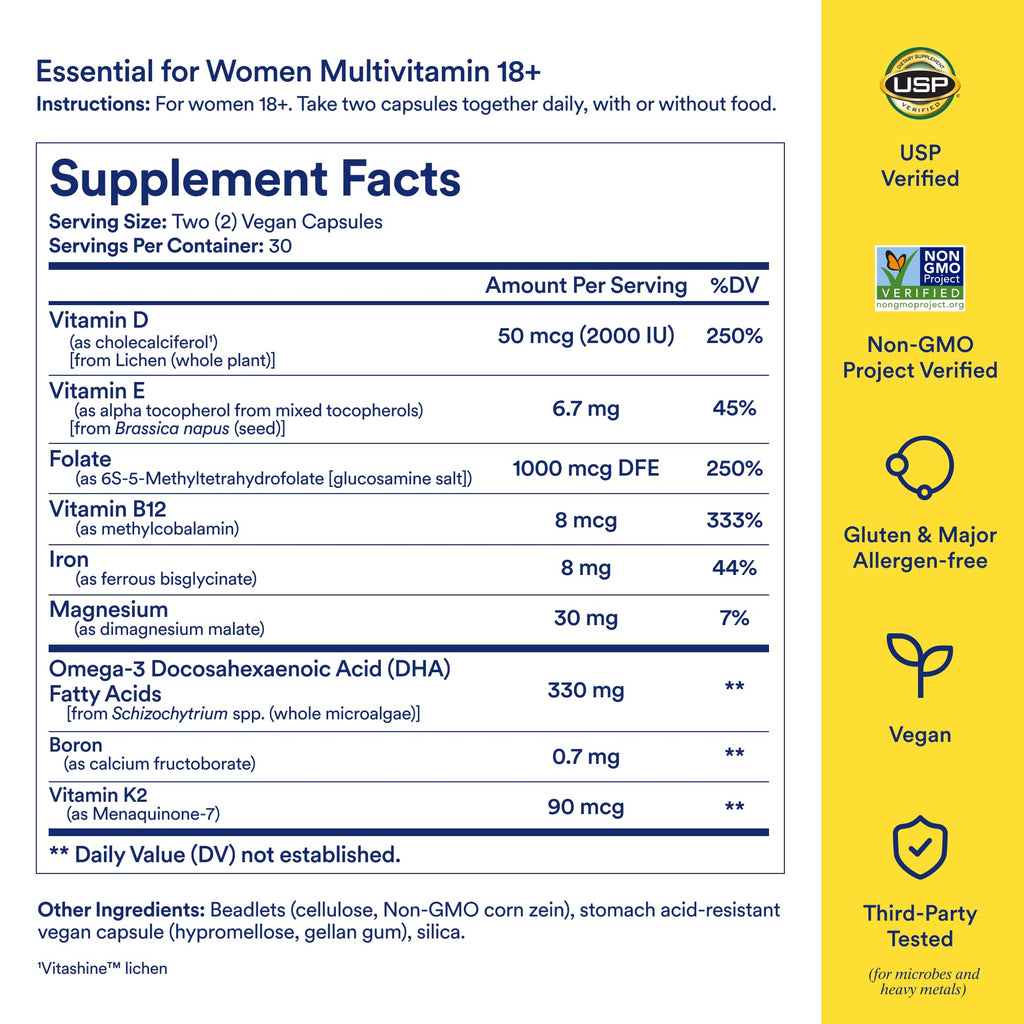 Women's 18+ Multivitamin 60 Capsules W1615