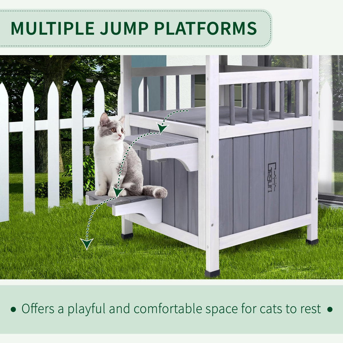 Large Wooden Insulated Outdoor Cat House B2662