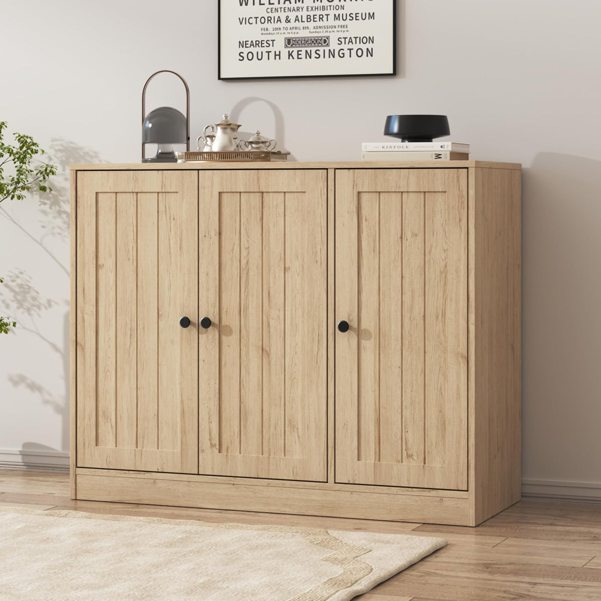 Buffet Cabinet with 3 Doors and Adjustable Shelf X905869