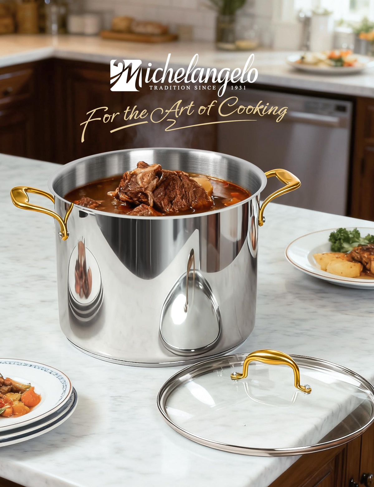 20 Quart Stainless Steel Stock Pot with Lid A82302