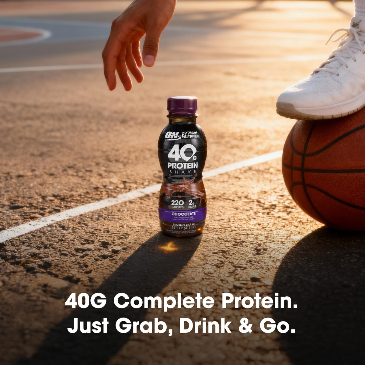 40g Protein Shake, Chocolate, 14 Fl Oz, 12 Ct N6354