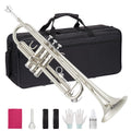 Nickel-Plated Brass Trumpet with Hard Case Z4842