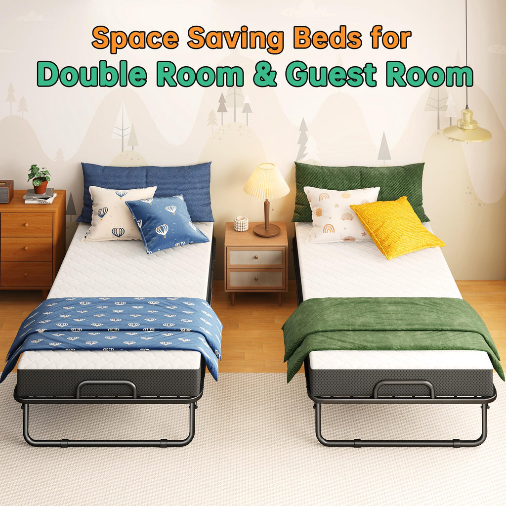 75" x 39" Folding Bed with 5" Memory Foam Mattress B33882