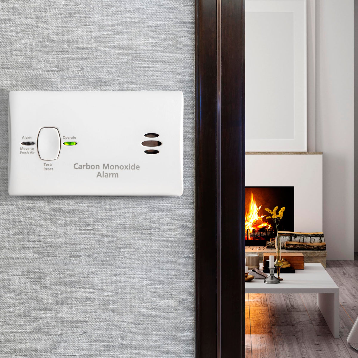 Carbon Monoxide Detector, AA Battery Powered, 85 dB Alarm, 6 Pack X721700