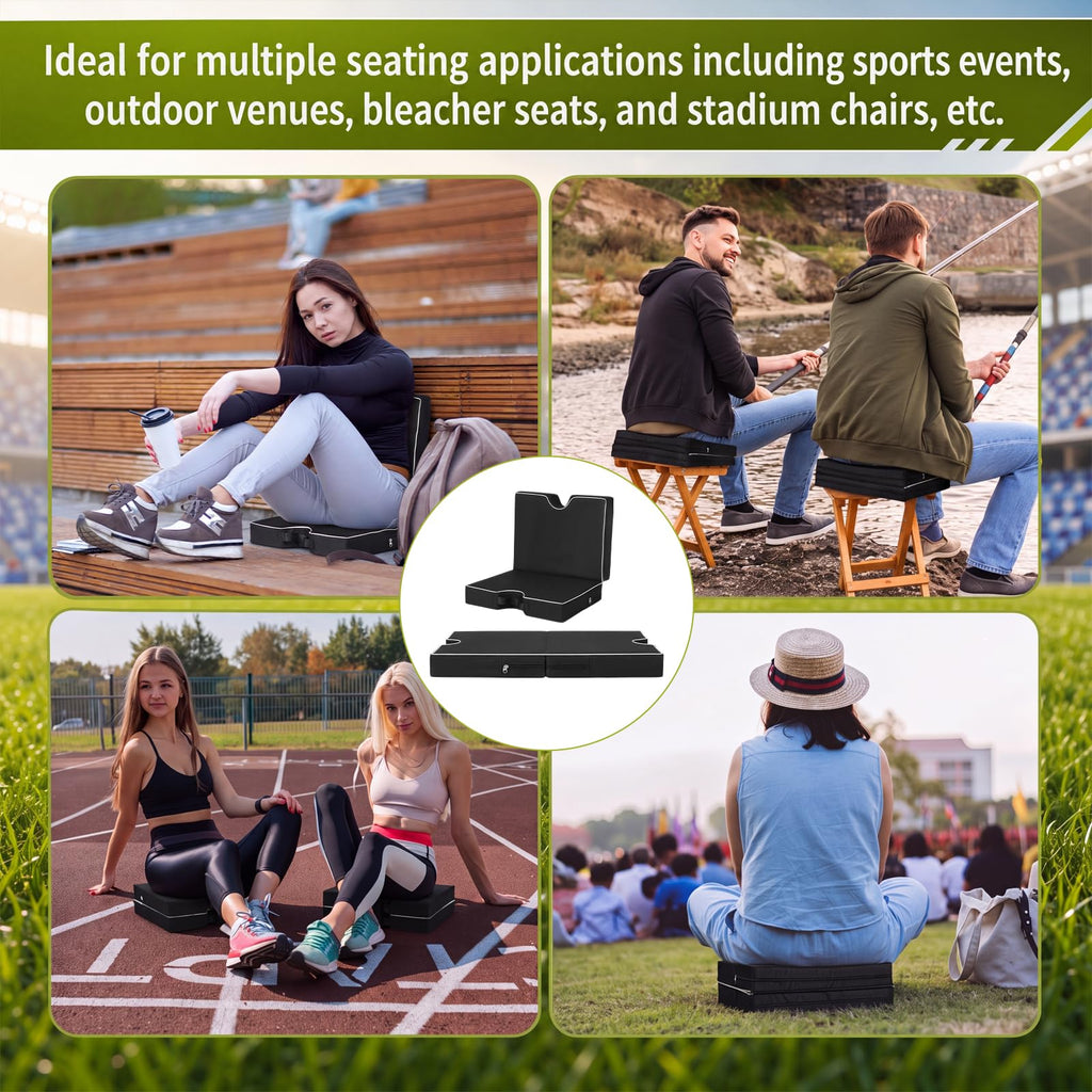 3 Pcs Portable Bleacher Chair Cushions with Handle F818598