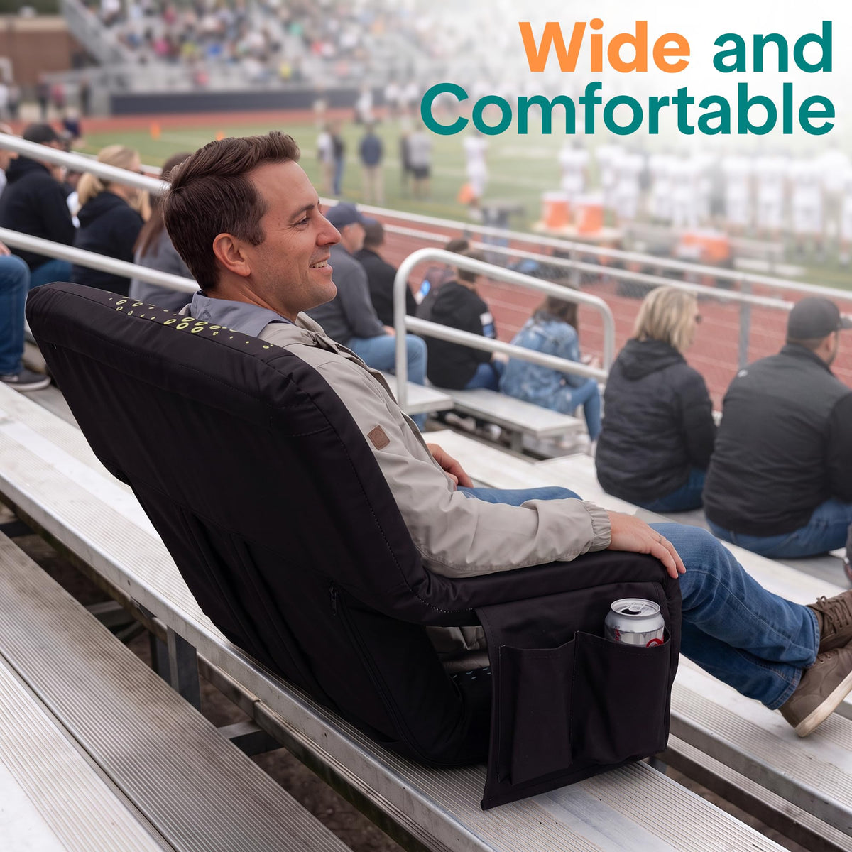 Blue Padded Stadium Seat with Back Support E11880