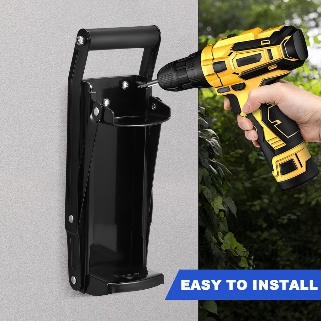 Heavy Duty Wall Mounted Stainless Steel Can Crusher with Built-in Bottle Opener K4024