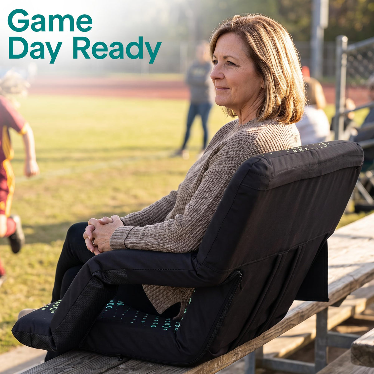 Blue Padded Stadium Seat with Back Support E11880