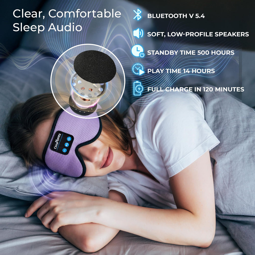 Bluetooth Sleep Mask Headphones Grey E96144