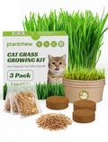 3 Pack Cat Grass Kit with Biodegradable Pots, Soil & Seeds K963383