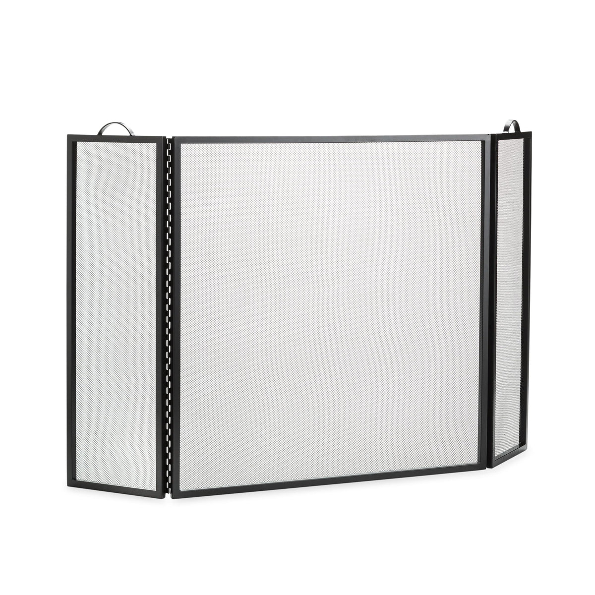 Metal Fireplace Screen 3 Panel Black P12813
