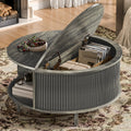 Round Coffee Table, 31.5" Lift-Top with Storage, Grey E406919
