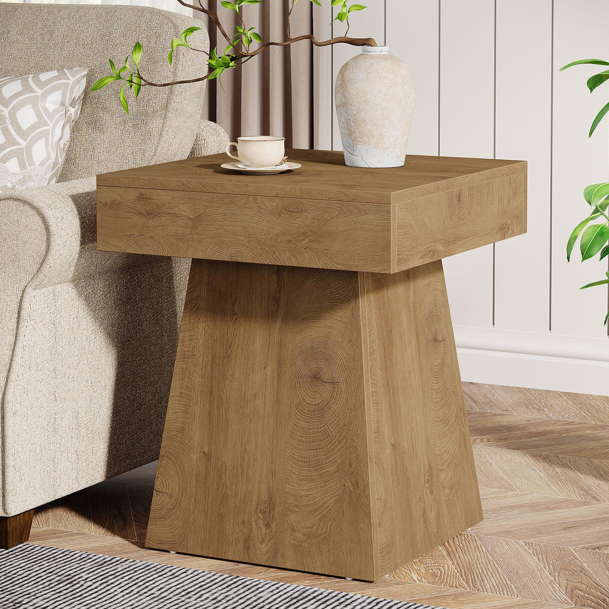Small End Table Set of 2 Light Brown A98769
