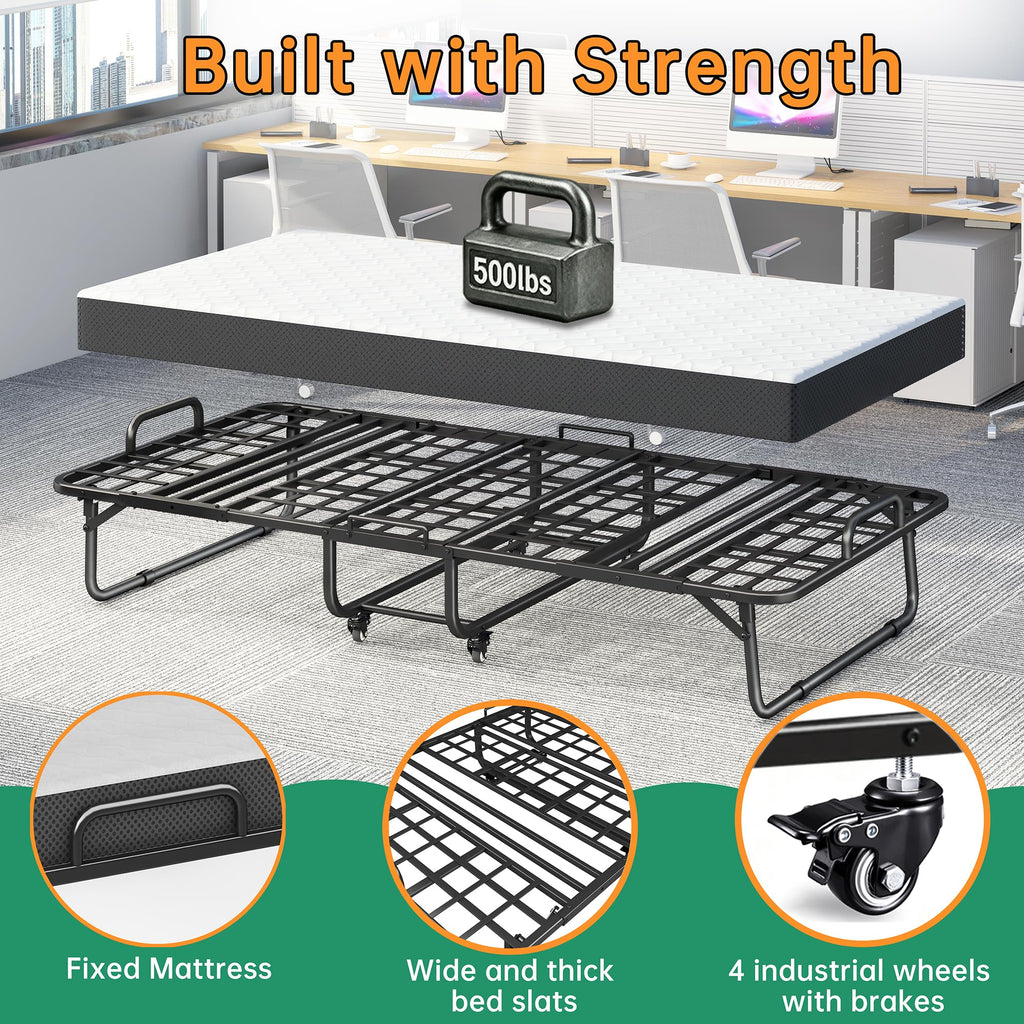 75" x 39" Folding Bed with 5" Memory Foam Mattress B33882