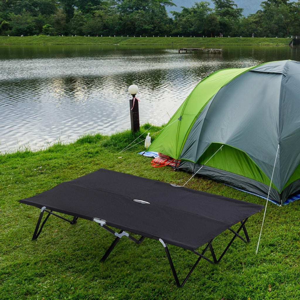 2 Person Folding Camping Cot with Carry Bag, 300 lbs Capacity B412