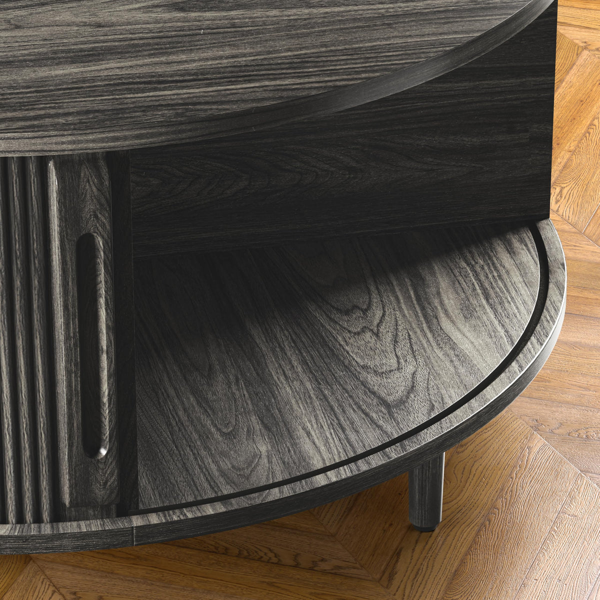 Round Coffee Table, 31.5" Lift-Top with Storage, Grey E406919